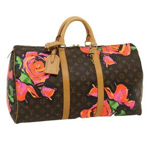LOUIS VUITTON Monogram Rose Keepall 50 Boston Bag M48605 LV Auth 29944SV